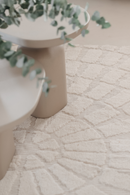 White Cotton Area Rug | By-Boo Sunburst | Dutchfurniture.com