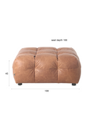 Tufted Leather Ottoman | Dutchbone Hackman | Dutchfurniture.com