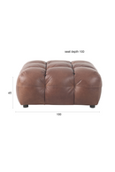 Tufted Leather Ottoman | Dutchbone Hackman | Dutchfurniture.com