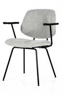 Gray Fletcher Dining Chair With Armrest | Eleonora Lynn | Oroatrade.com
