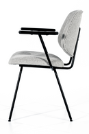 Gray Fletcher Dining Chair With Armrest | Eleonora Lynn | Oroatrade.com