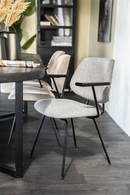 Gray Fletcher Dining Chair With Armrest | Eleonora Lynn | Oroatrade.com