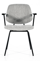 Gray Fletcher Dining Chair With Armrest | Eleonora Lynn | Oroatrade.com