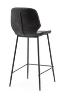 Black Leather Barstools (2) | By-Boo Seashell | DutchFurniture.com
