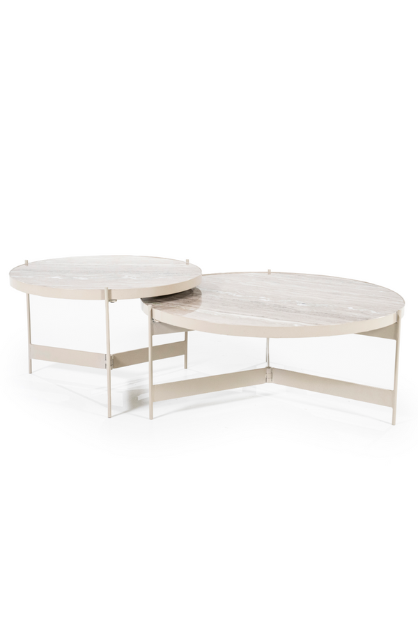 White Modern Coffee Table Set (2) | By-Boo Sib | Dutchfurniture.com