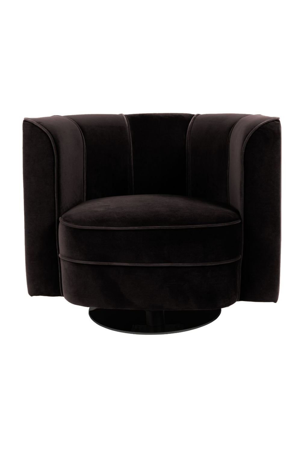 Black velvet tub chair hotsell