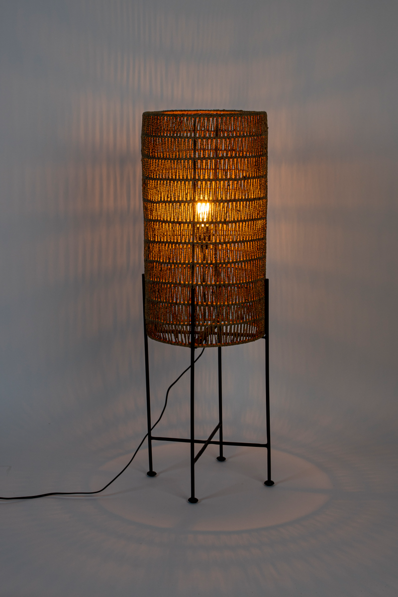 Cylindrical Jute Floor Lamp | Dutchbone Kari | Dutchfurniture.com