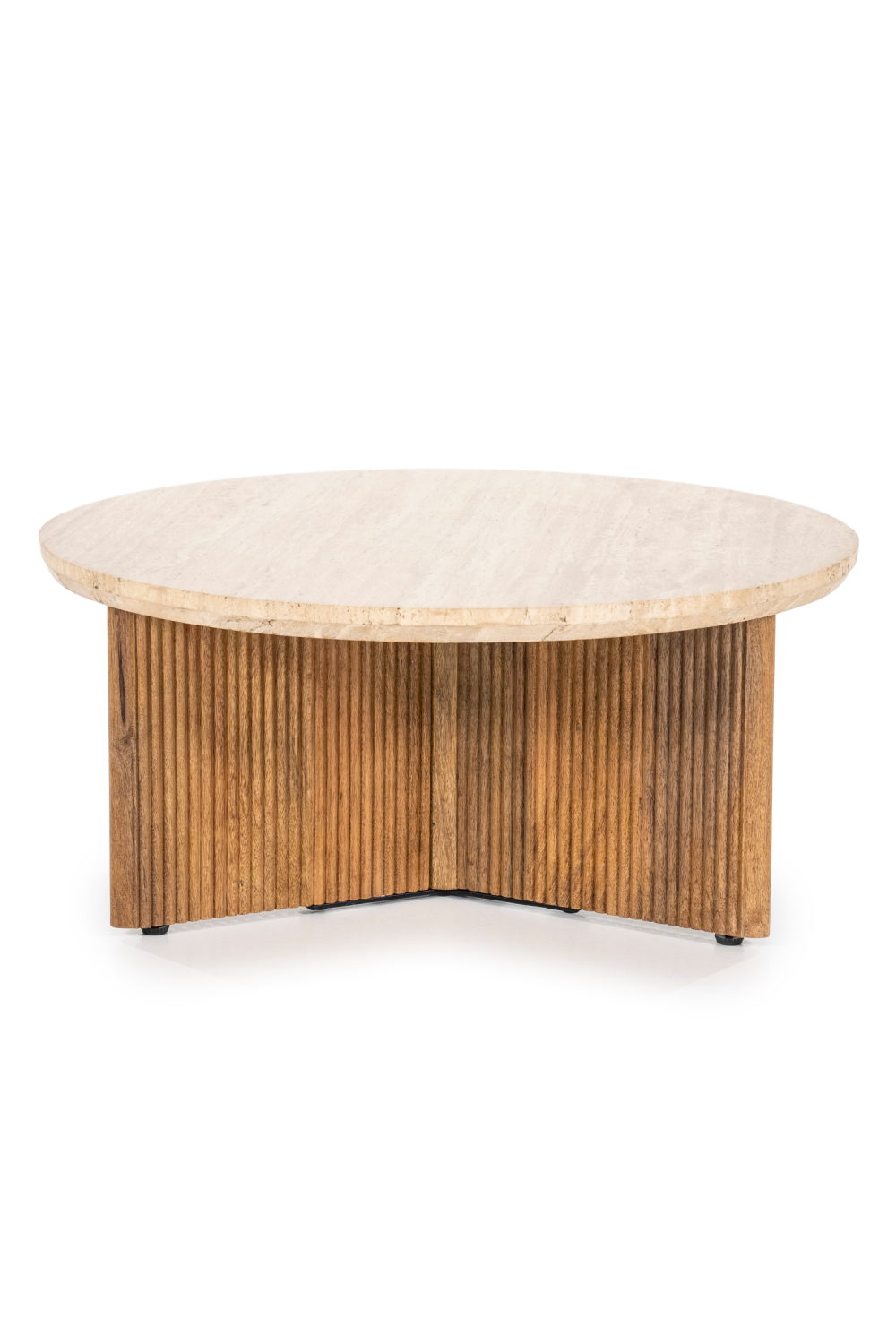 Round Mango Wood Coffee Table Eleonora Sara Dutch Furniture
