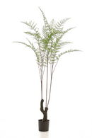 Decorative Potted Faux Plant Set (2) | Emerald Fern Forest On Trunk | Dutchfurniture.com