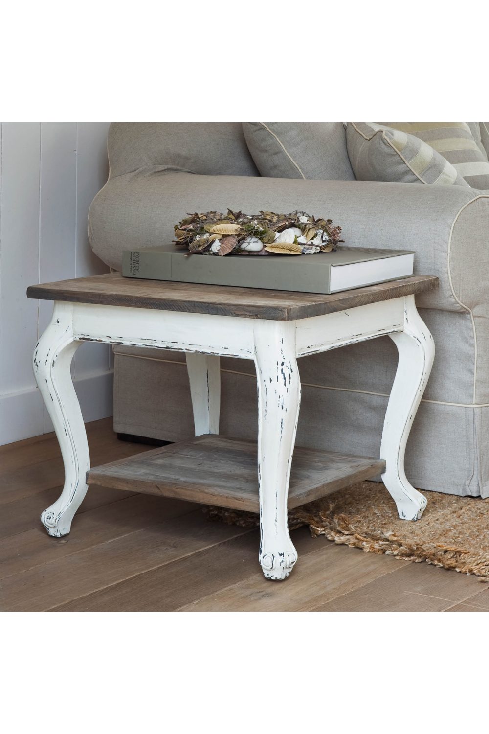 Rustic End Table | Rivièra Maison Driftwood | Furniture – DUTCHFURNITURE.COM
