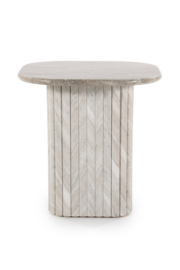 Gray Marble Side Table | By-Boo Dorique | Dutchfurniture.com