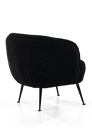 Black Vegan Shearling Lounge Chair | By-Boo Babe | Dutchfurniture.com