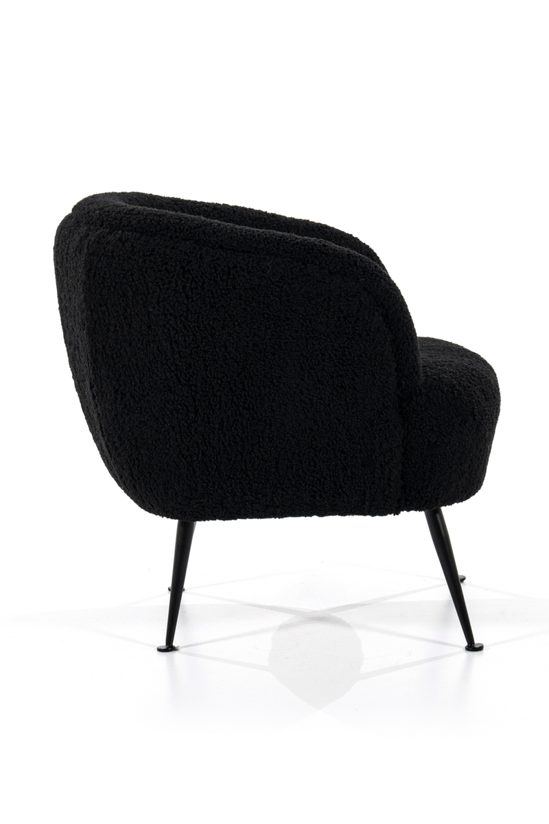 Black Vegan Shearling Lounge Chair | By-Boo Babe | Dutchfurniture.com