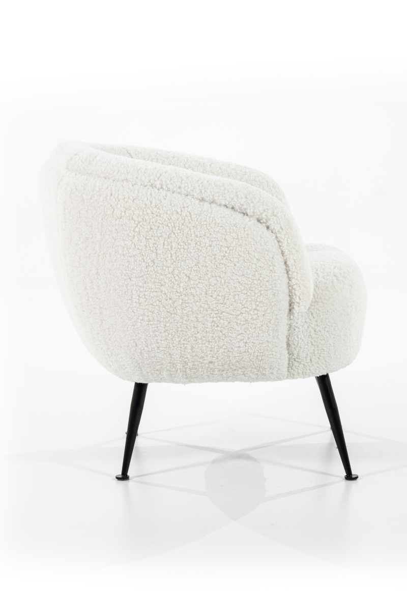 Ivory Vegan Shearling Lounge Chair | By Boo Babe | DutchFurniture.com