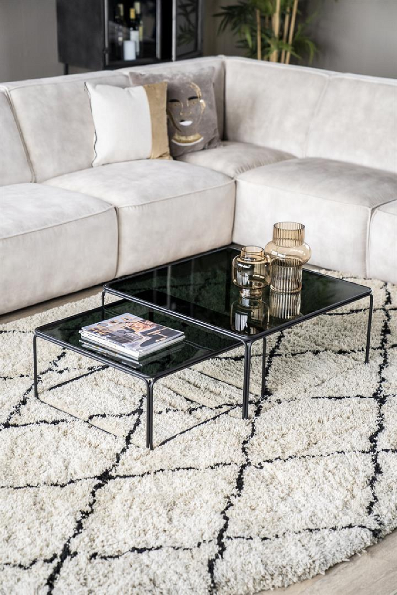 Natural & Black Diamond Rug 6’5” x 10' | By-Boo Rox | Oroatrade.com