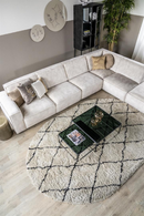Natural & Black Diamond Rug 6’5” x 10' | By-Boo Rox | Oroatrade.com
