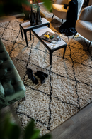 Natural & Black Diamond Rug 6’5” x 10' | By-Boo Rox | Oroatrade.com