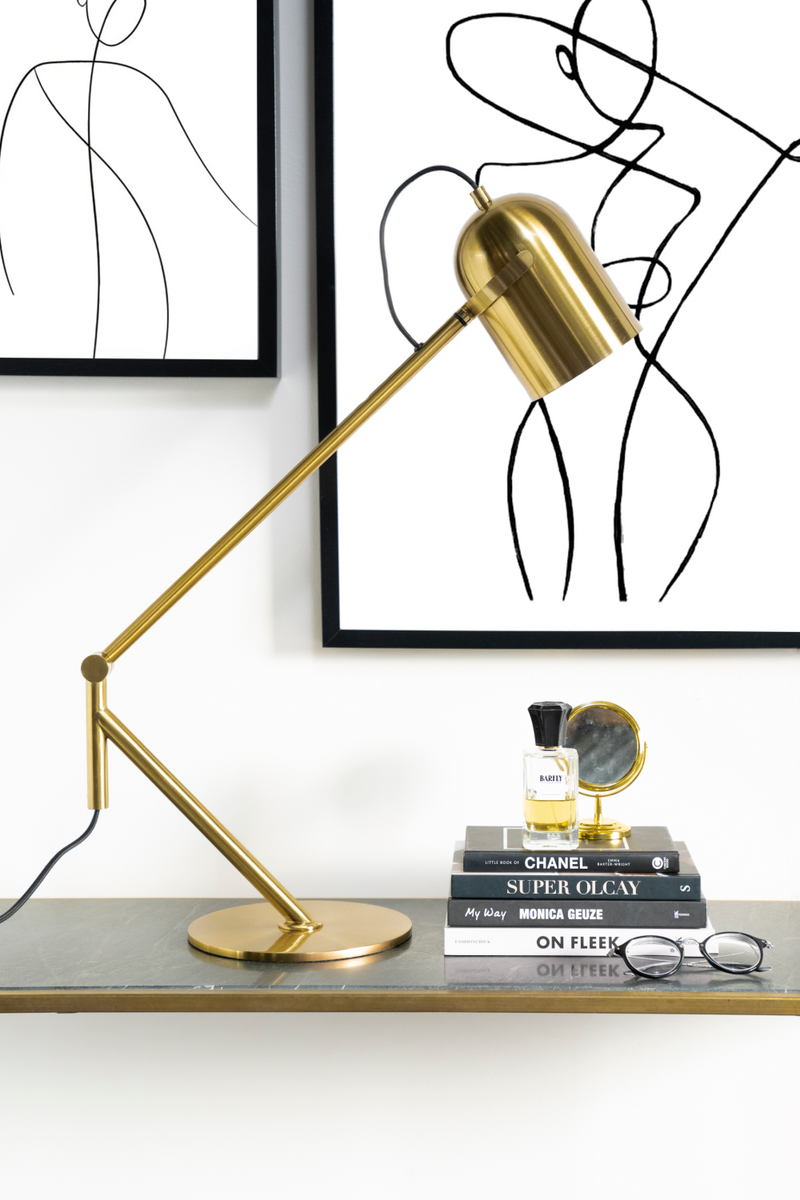 Gold Swing Arm Desk Lamp | By-Boo Sleek | DutchFurniture.com