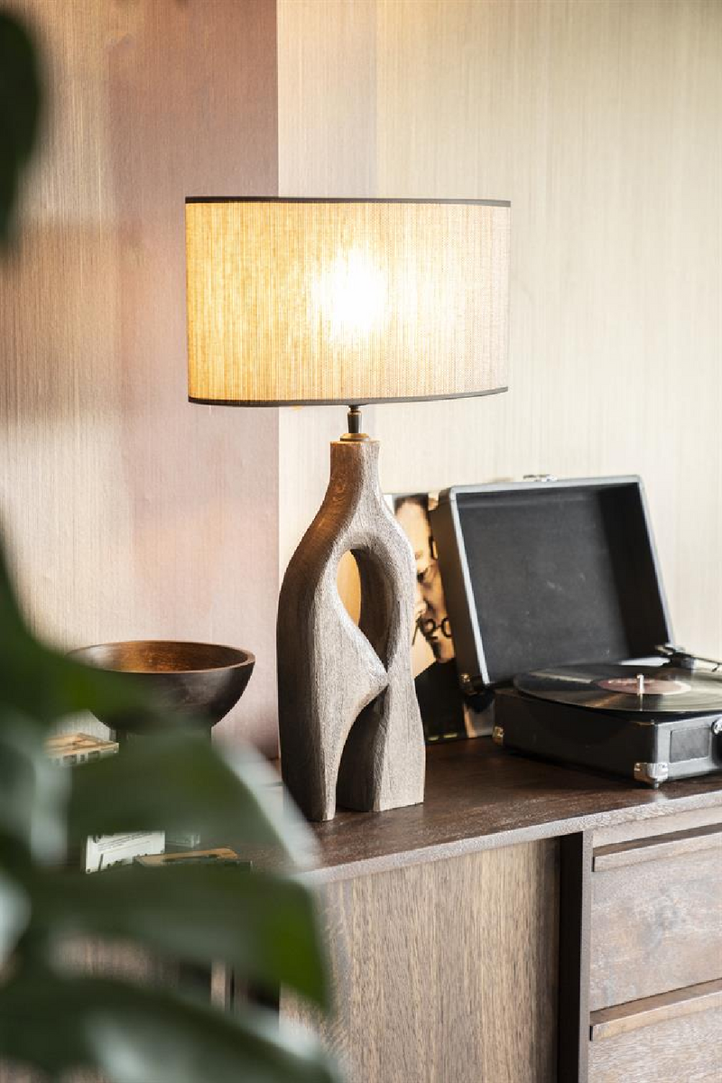 Brown Organic-Shaped Base Table Lamp | By-Boo Shiboo | Dutchfurniture.com
