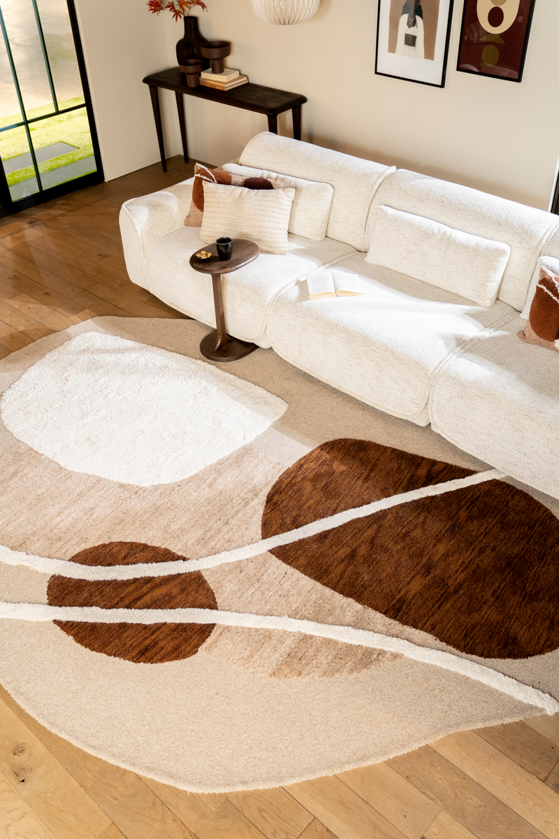 Handmade Wool Abstract Carpet | By-Boo Organi | Oroatrade.com