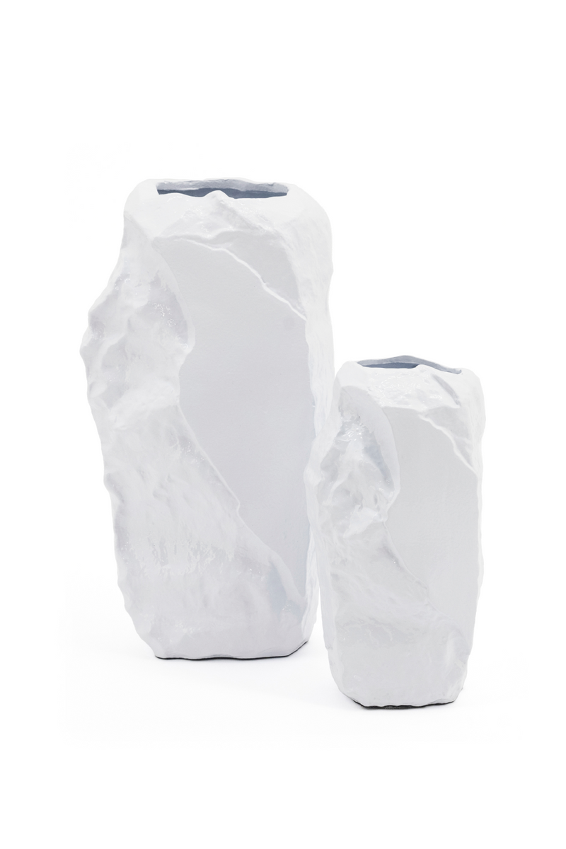 White Aluminum Vase L | By-Boo Pedra | Dutchfurniture.com