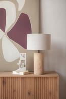 Cylindrical Travertine Table Lamp | By-Boo Amara | Oroatrade.com