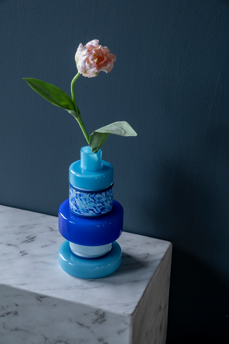 Stacked Glass Bud Vase | By-Boo Collars | Dutchfurniture.com