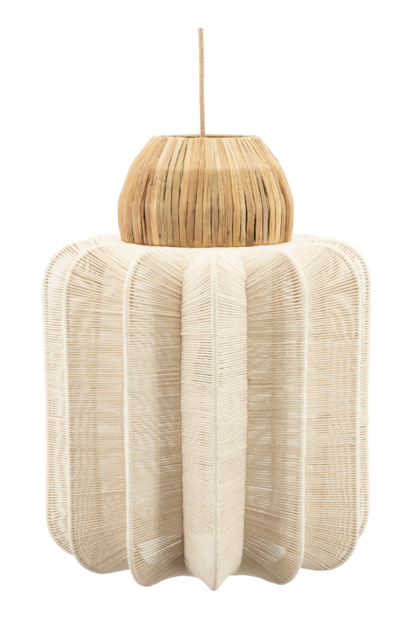 Natural Fiber Fluted Pendant Light | By-Boo Reb | Dutchfurniture.com
