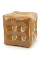 Glossy Crumpled Cube Stool | By-Boo Captives | Dutchfurniture.com