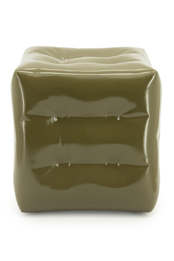 Glossy Crumpled Cube Stool | By-Boo Captives | Dutchfurniture.com
