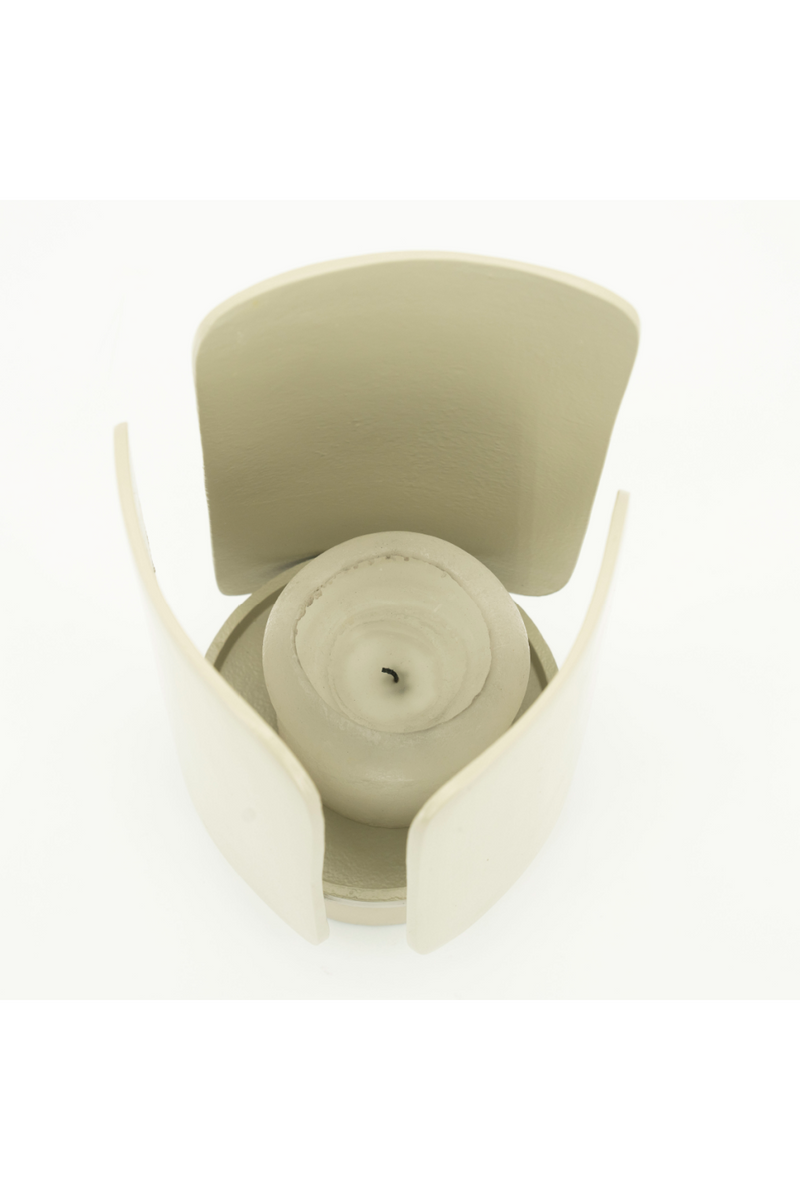 Cream Aluminum Candle Holder | By-Boo Planes | Dutchfurniture.com
