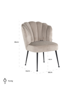 Scalloped Velvet Dining Chair | OROA Pippa | Dutchfurniture.com