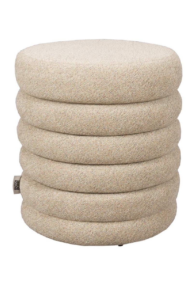 Bouclé Upholstered Stool | Dutchbone Fern | Dutchfurniture.com