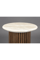 Cream Travertine Round Side Table | Dutchbone Arda | Dutchfurniture.com