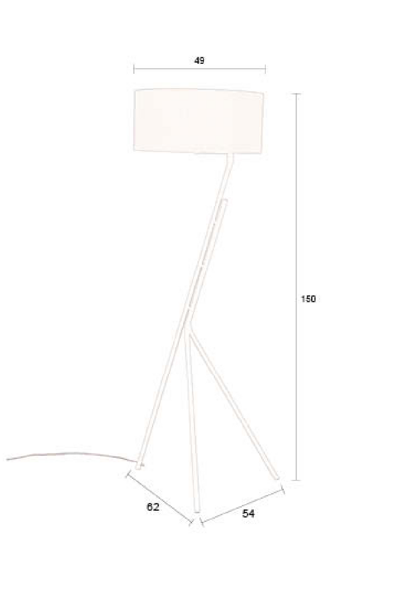 Beige Tripod Floor Lamp | Dutchbone Murphy | Dutchfurniture.com