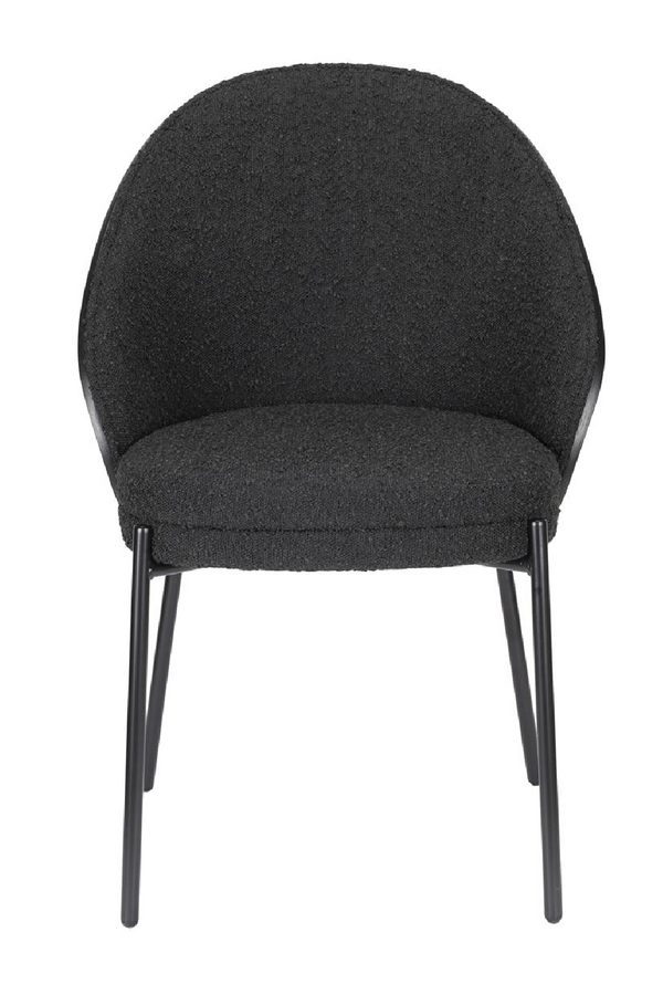 Black Bouclé Dining Chair | Dutchbone Rodin | Dutchfurniture.com 