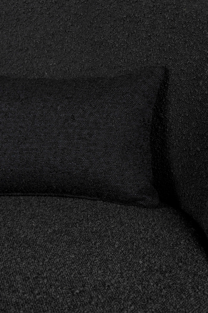 Black Bouclé Curved Lounge Chair | Dutchbone Rodin | Oroatrade.com