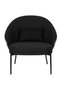 Black Bouclé Curved Lounge Chair | Dutchbone Rodin | Dutchfurniture.com