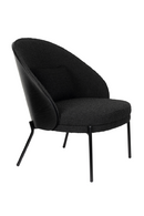 Black Bouclé Curved Lounge Chair | Dutchbone Rodin | Dutchfurniture.com