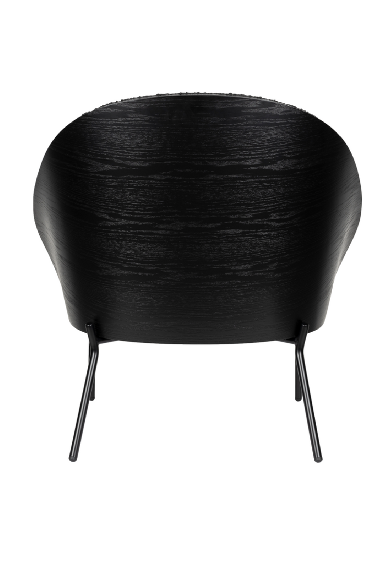 Black Bouclé Curved Lounge Chair | Dutchbone Rodin | Dutchfurniture.com