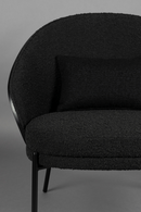 Black Bouclé Curved Lounge Chair | Dutchbone Rodin | Dutchfurniture.com