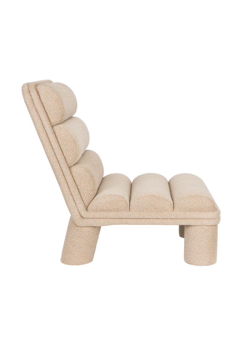 Bouclé Channeled Lounge Chair | Dutchbone Fern | Dutchfurniture.com
