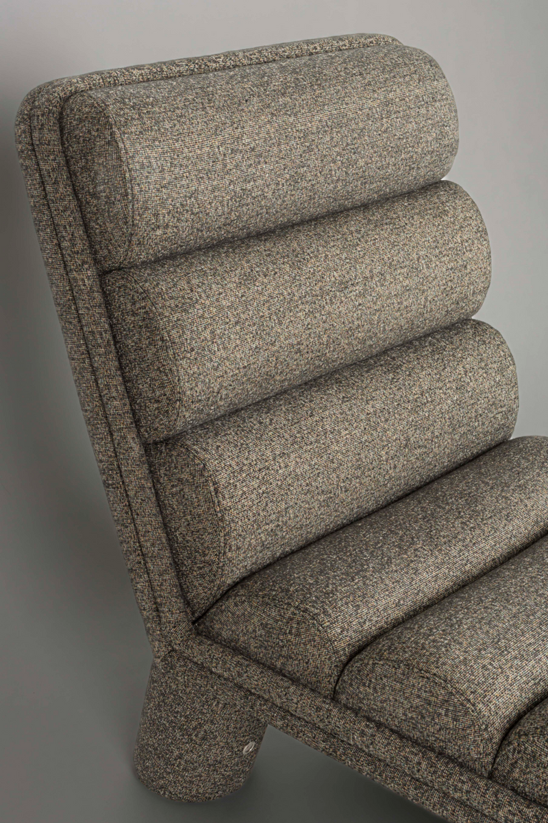 Bouclé Channeled Lounge Chair | Dutchbone Fern | Dutchfurniture.com
