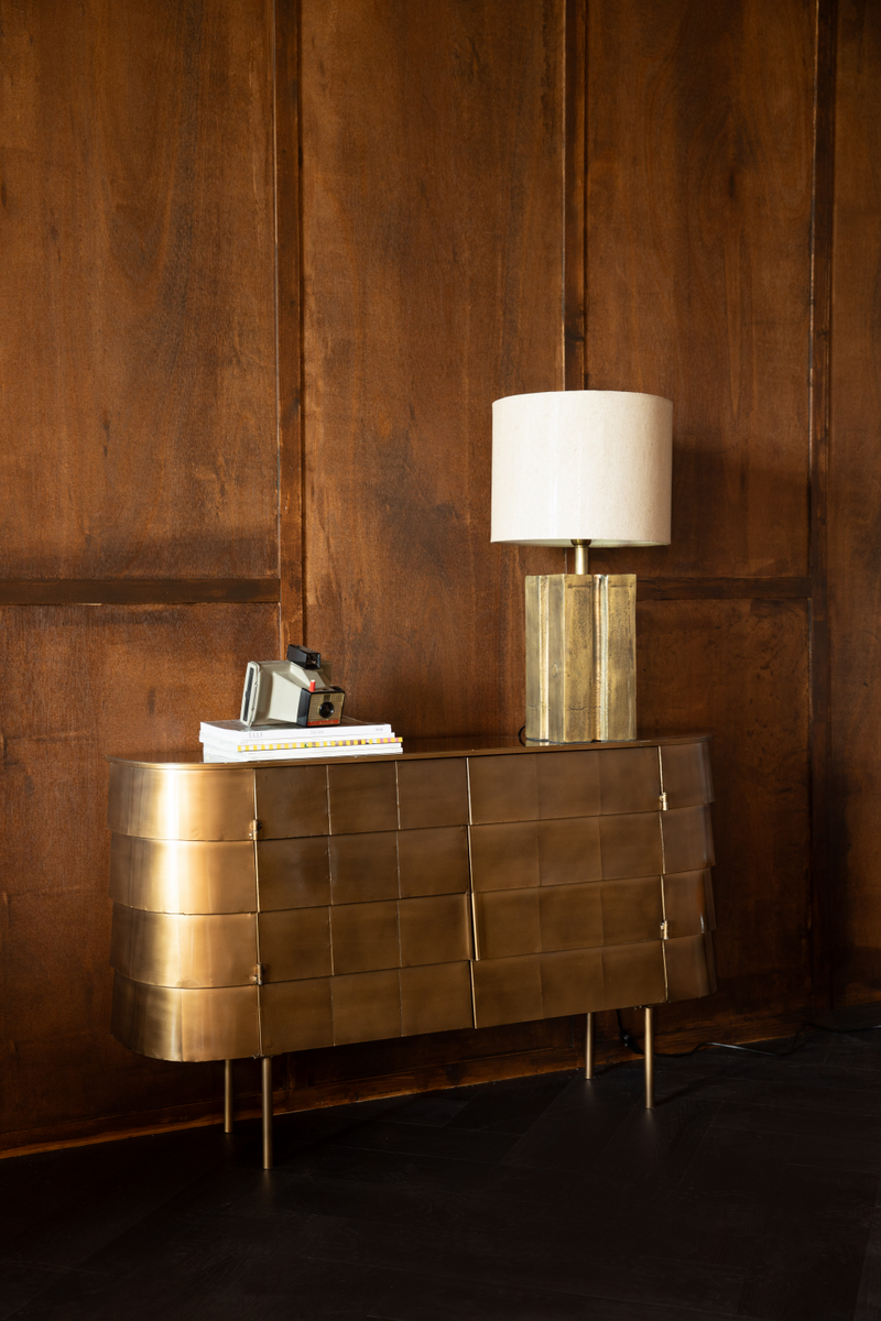 Gold Aluminium Table Lamp | Dutchbone Roc | Dutchfurniture.com