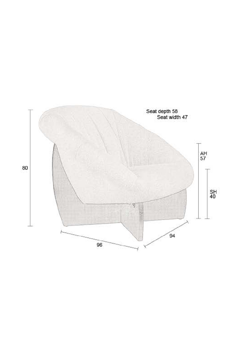 Beige Bouclé Lounge Chair | Dutchbone Emilius | Dutchfurniture.com