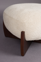 Beige Bouclé Pouf | Dutchbone Emilius | Dutchfurniture.com