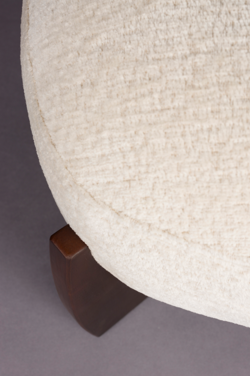 Beige Bouclé Pouf | Dutchbone Emilius | Oroatrade.com