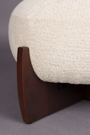 Beige Bouclé Pouf | Dutchbone Emilius | Oroatrade.com