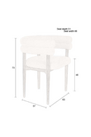 Off-White Curved Dining Chair | Dutchbone Sela | Oroatrade.com