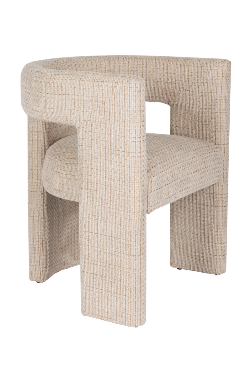 Beige Woven Design Dining Chair | Dutchbone Medina | Oroatrade.com